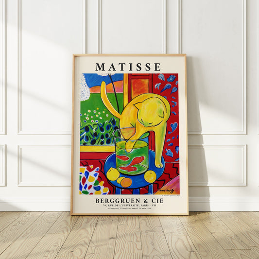 Henri Matisse "Le Chat aux Poissons" Exhibition Poster, 1914 Enhanced Colorful Painting