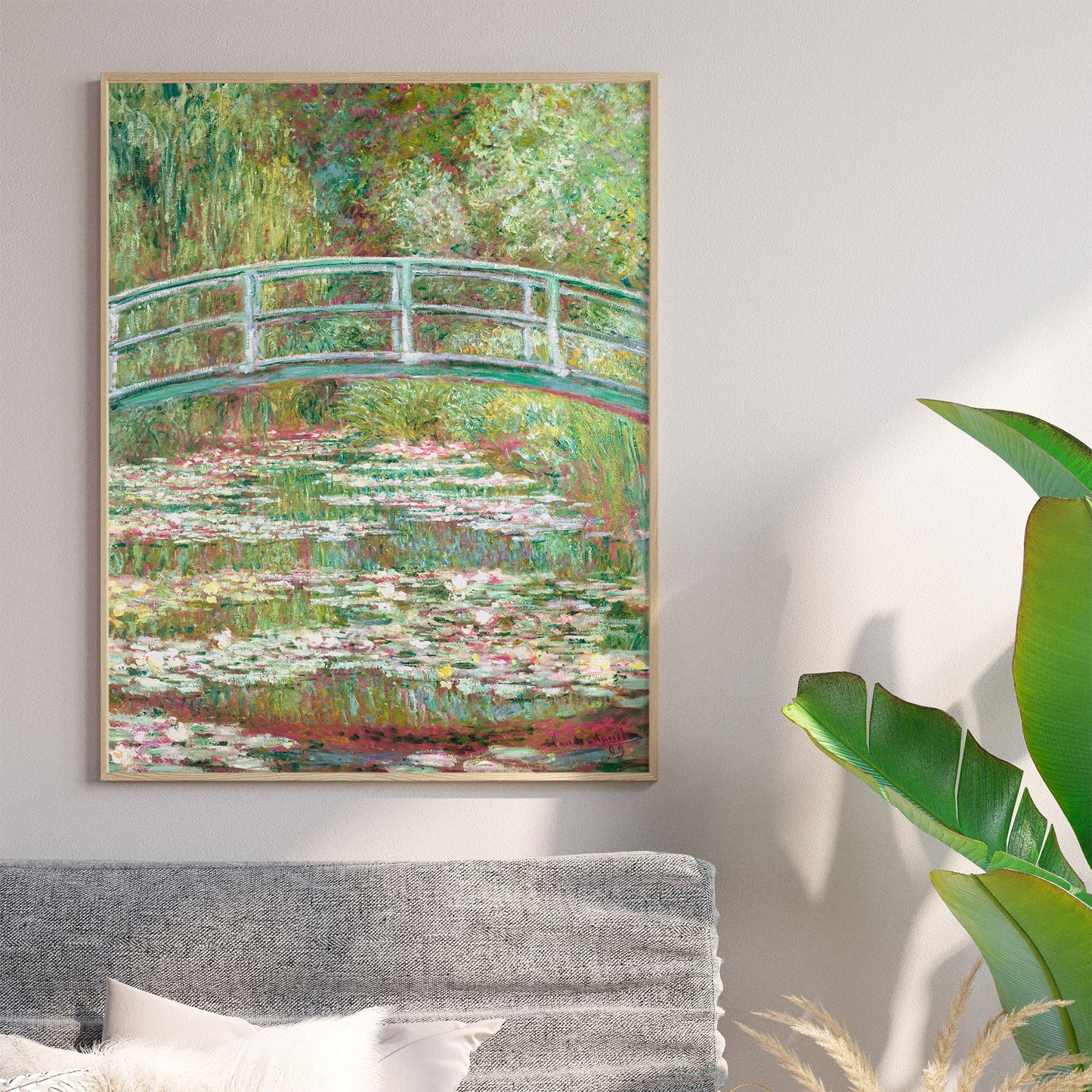 Bridge over a Pond of Water Lilies by Claude Monet, Enhanced and Edited Reproduction Print