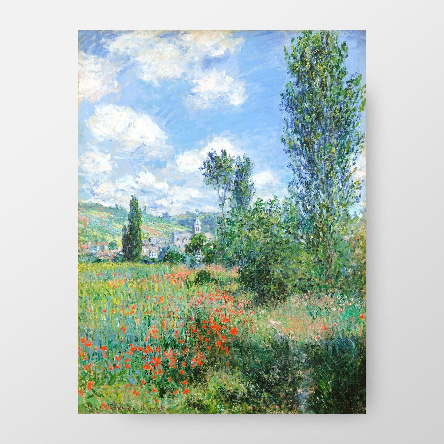 View of Vetheuil (1880) by Claude Monet