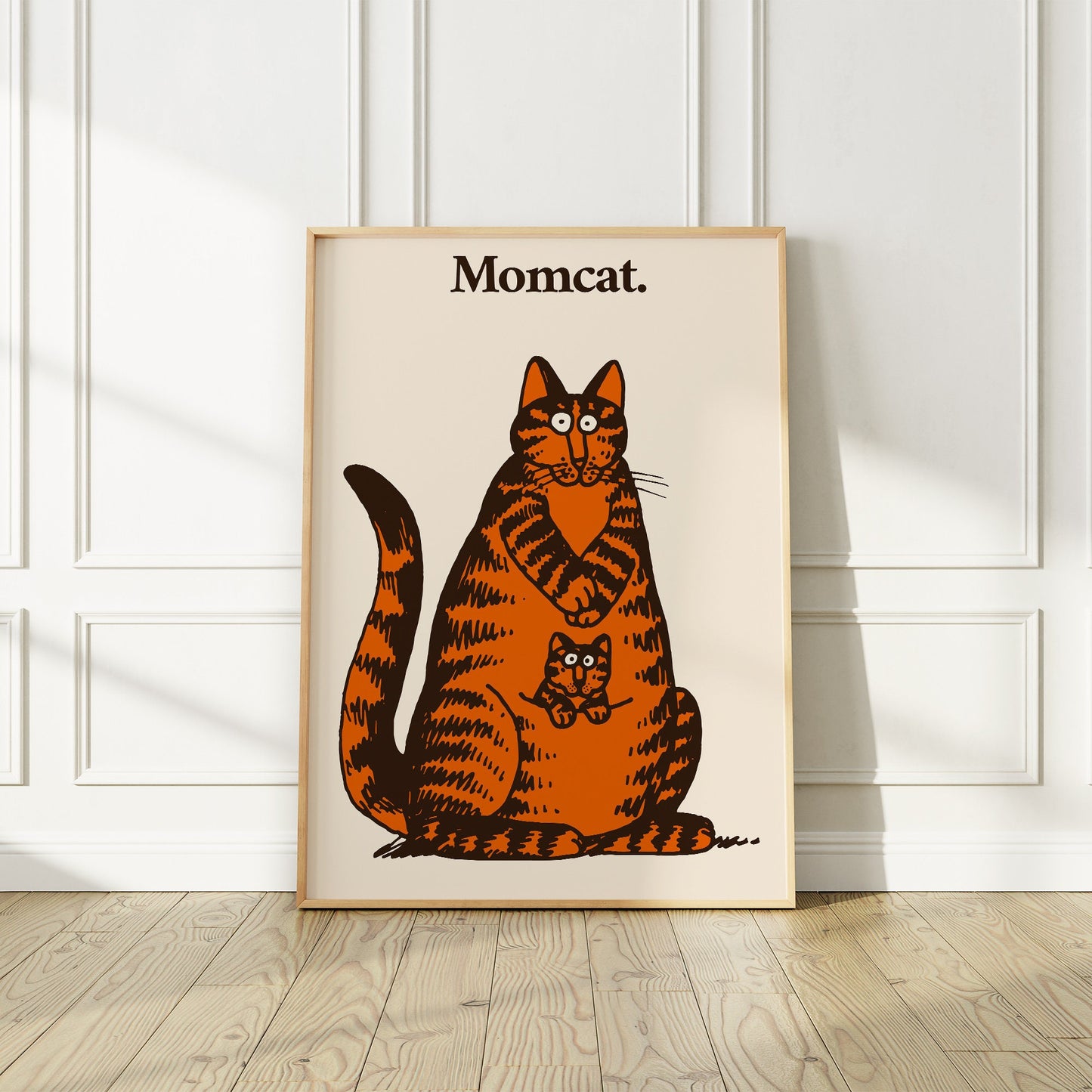 Mom Cat Art Print by Bernard Kliban, 1977