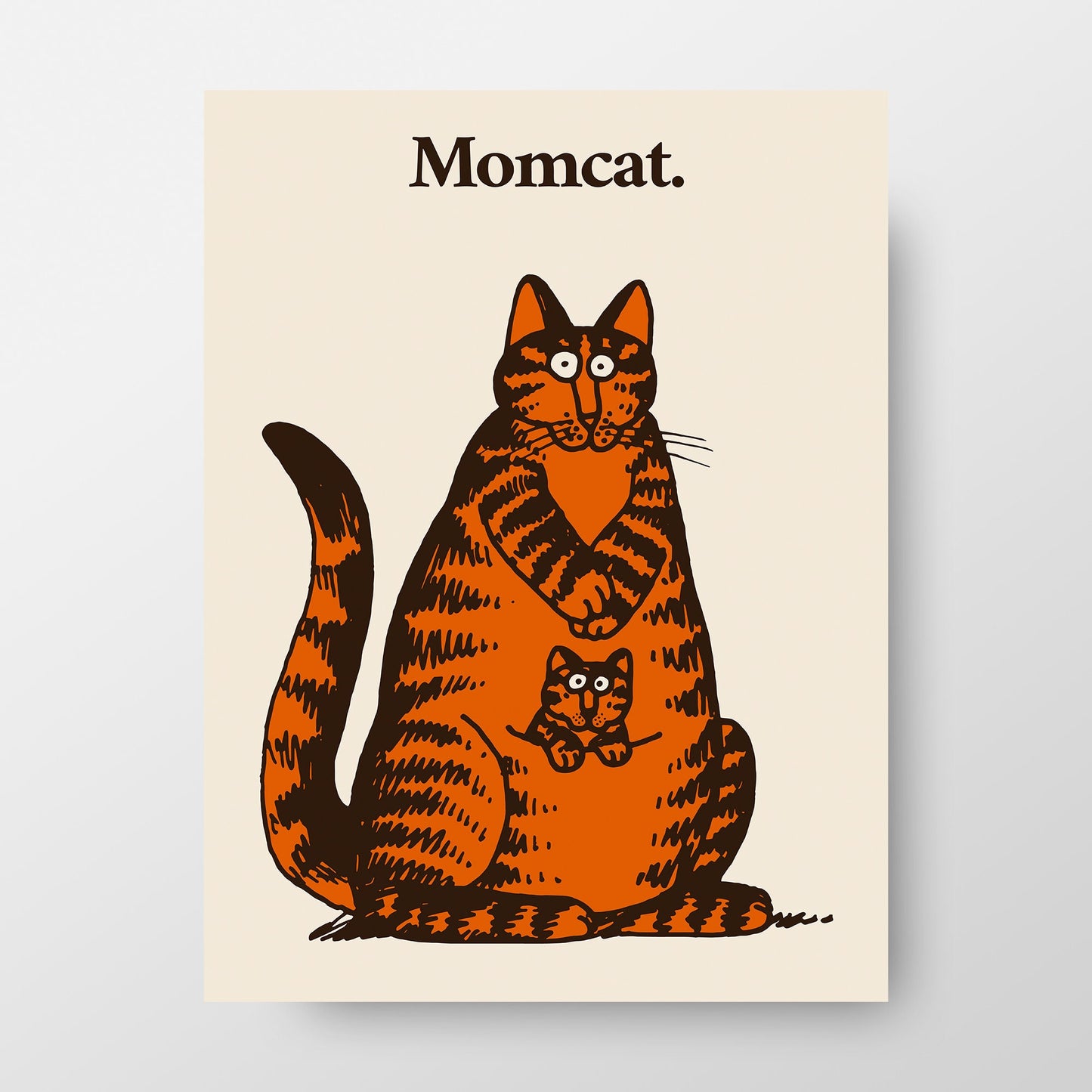 Mom Cat Art Print by Bernard Kliban, 1977