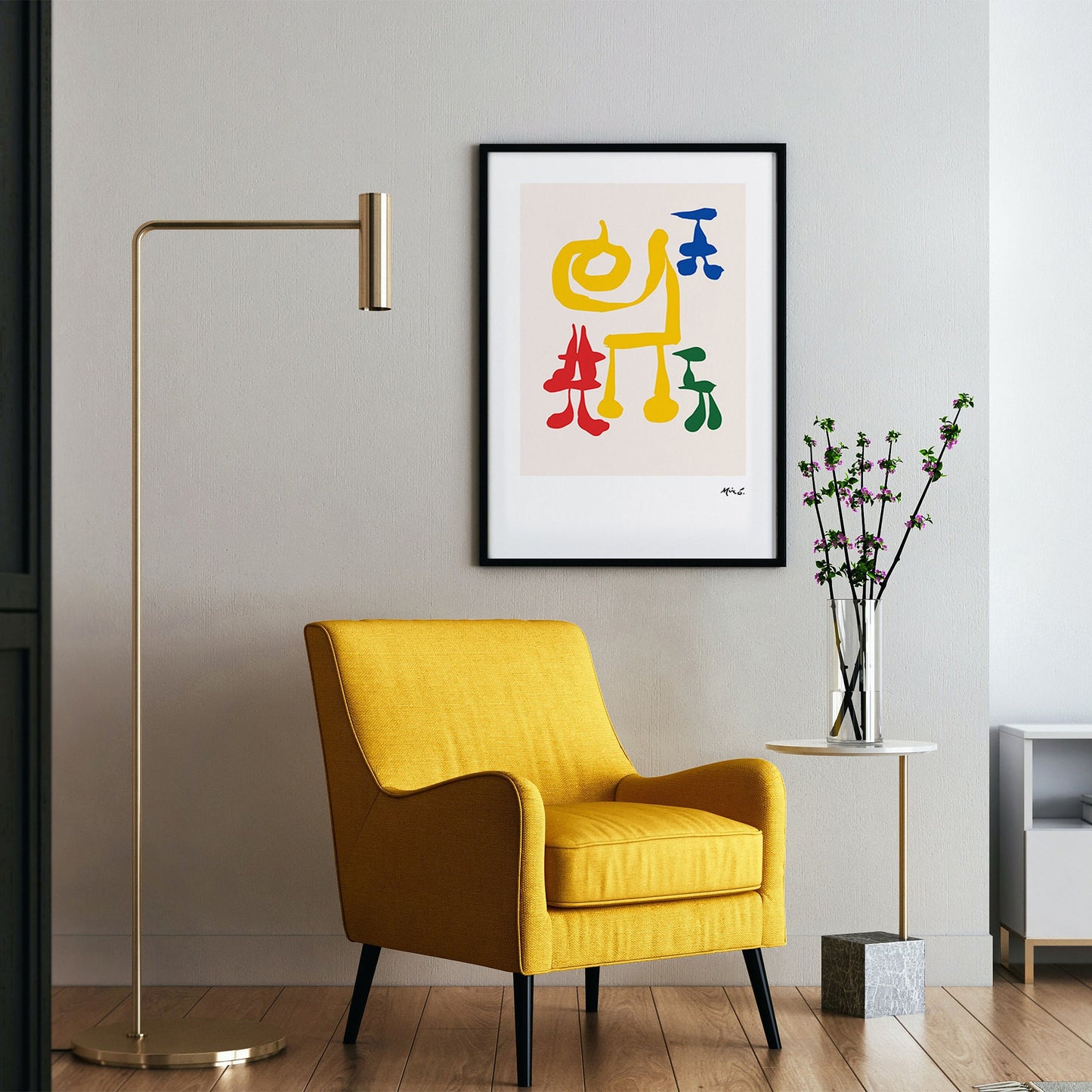 Joan Miro Art Print, Surrealist Mother With Her Children Lithography