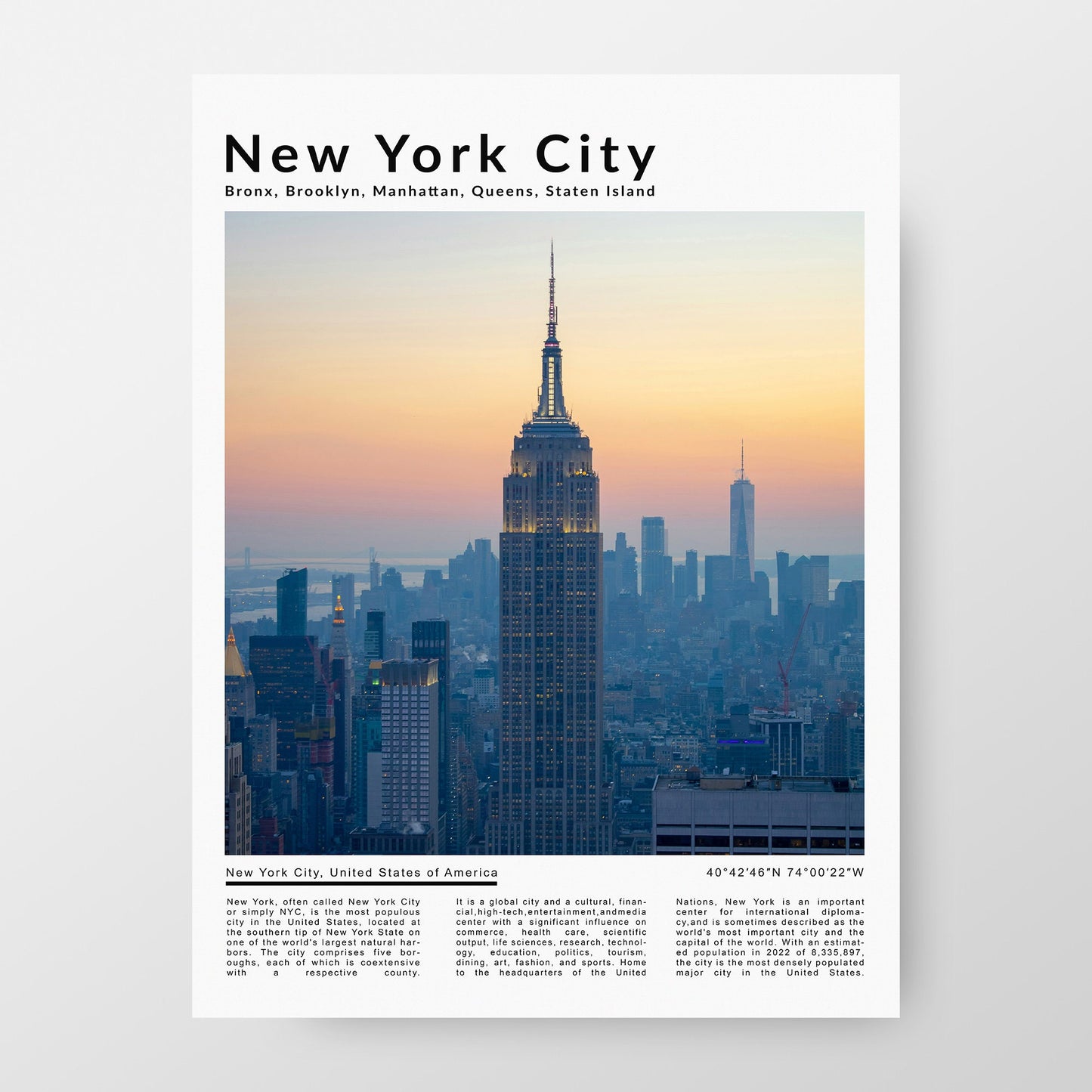 New York City Travel Poster