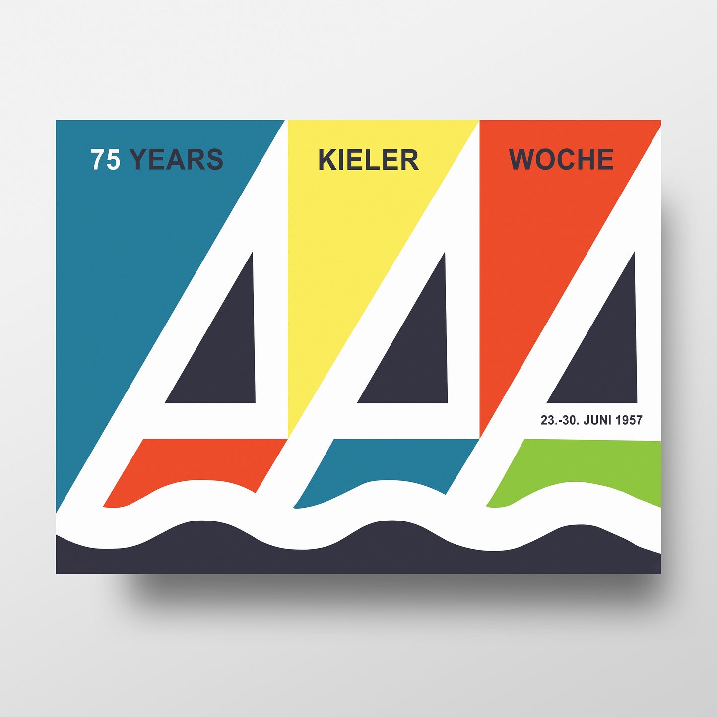 Kieler Woche 1957, The Kiel Week Sailing Event Poster