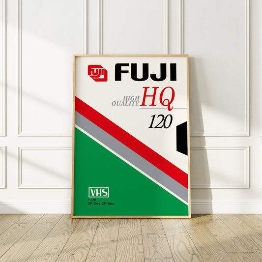 Fuji VHS Tape 80s Poster Art Print