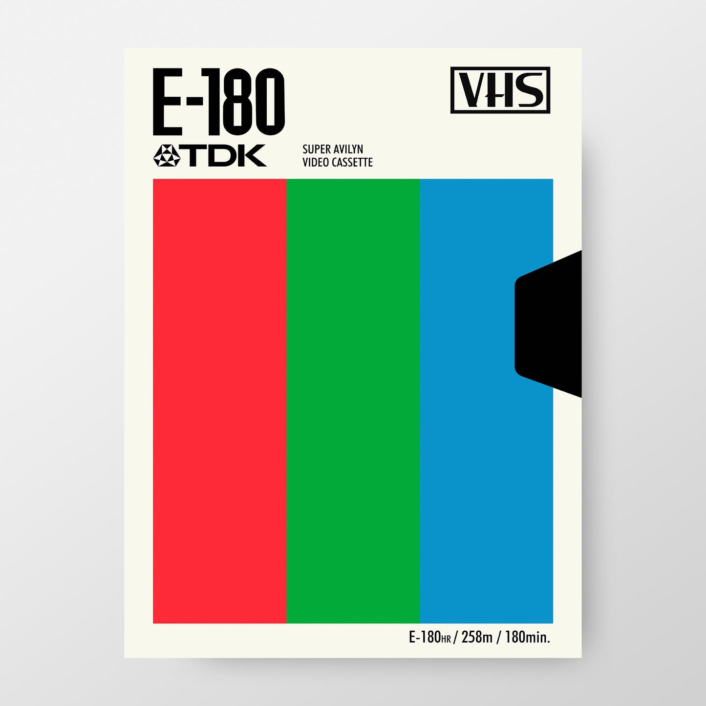 Retro TDK 80s VHS Tape Poster