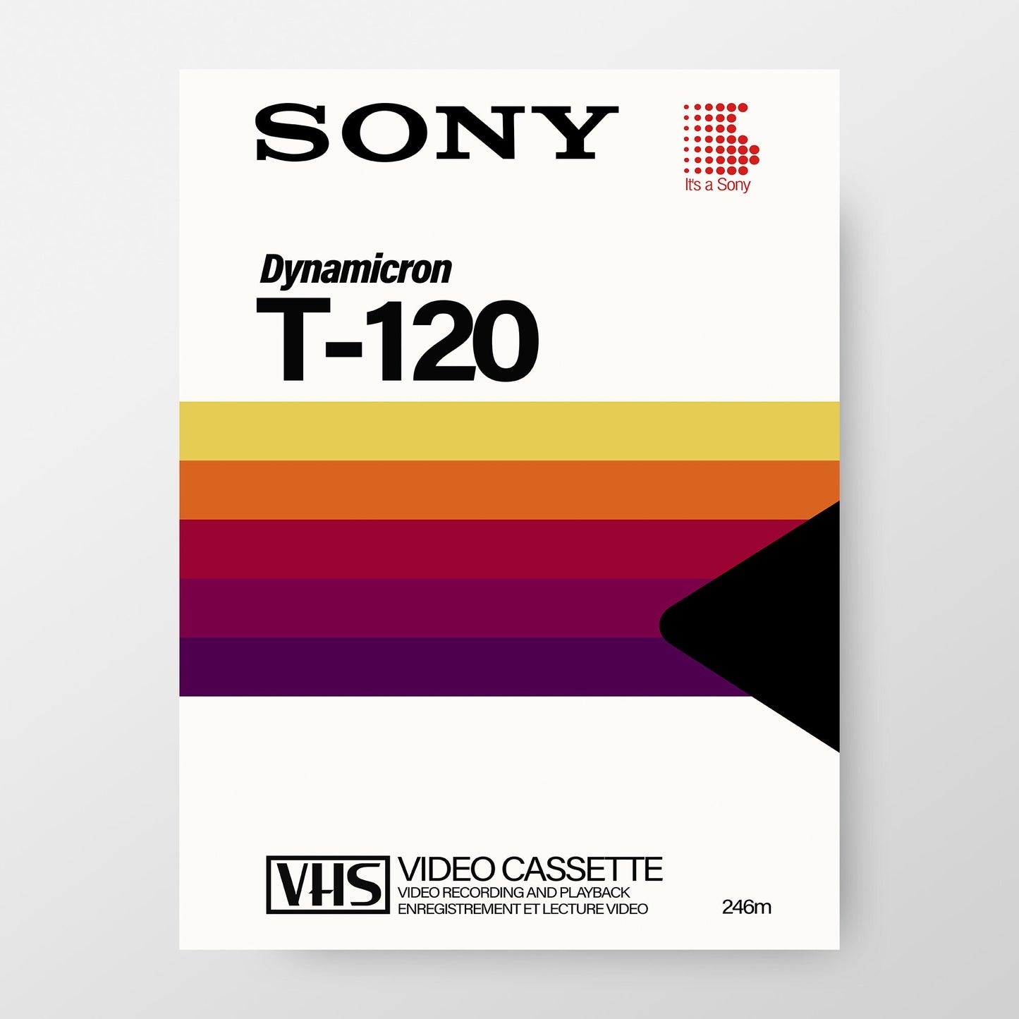 Retro Sony 80s VHS Tape Poster