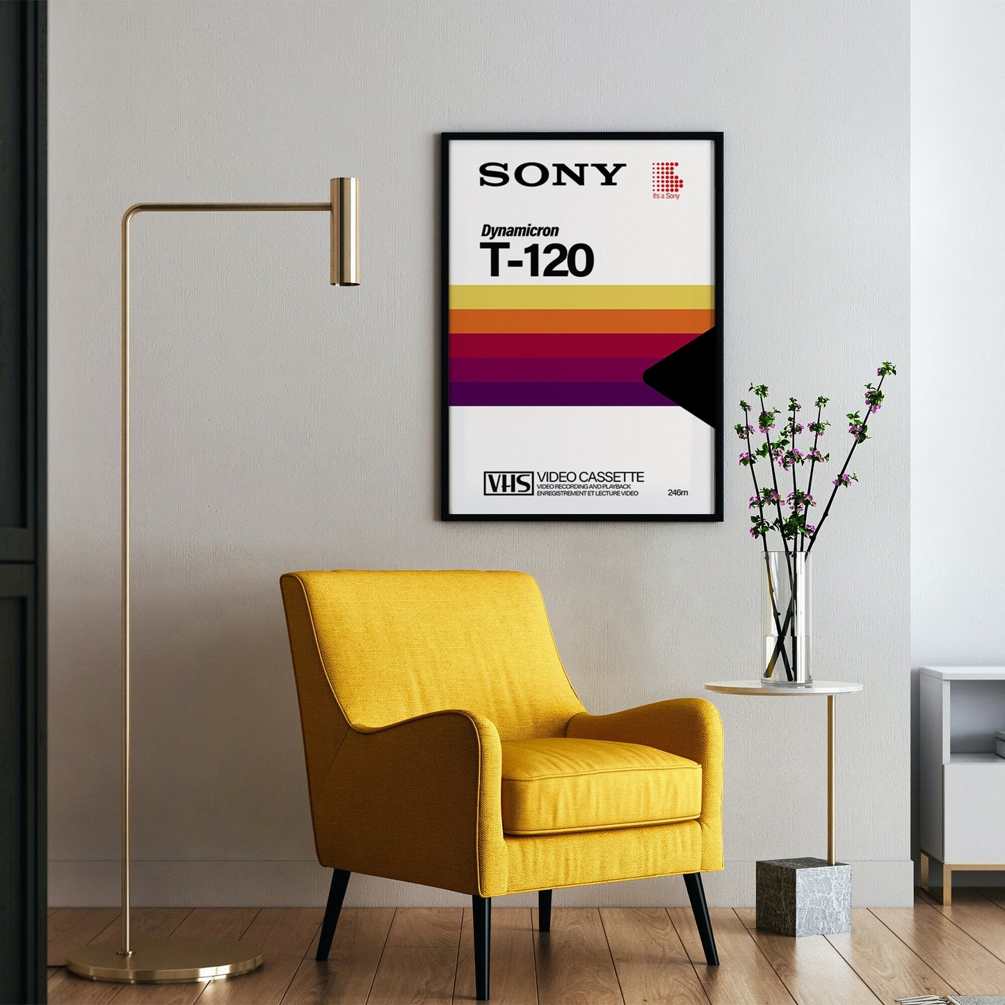 Retro Sony 80s VHS Tape Poster