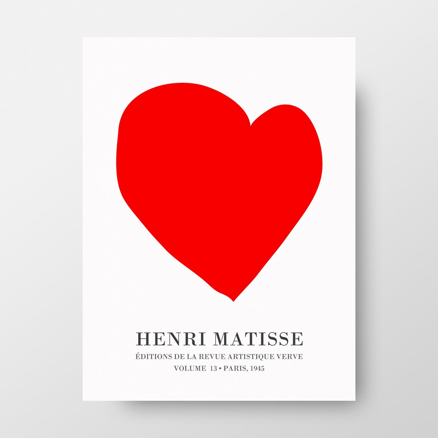 Henri Matisse 1945 "Le Coeur" Affiche d'exposition vintage