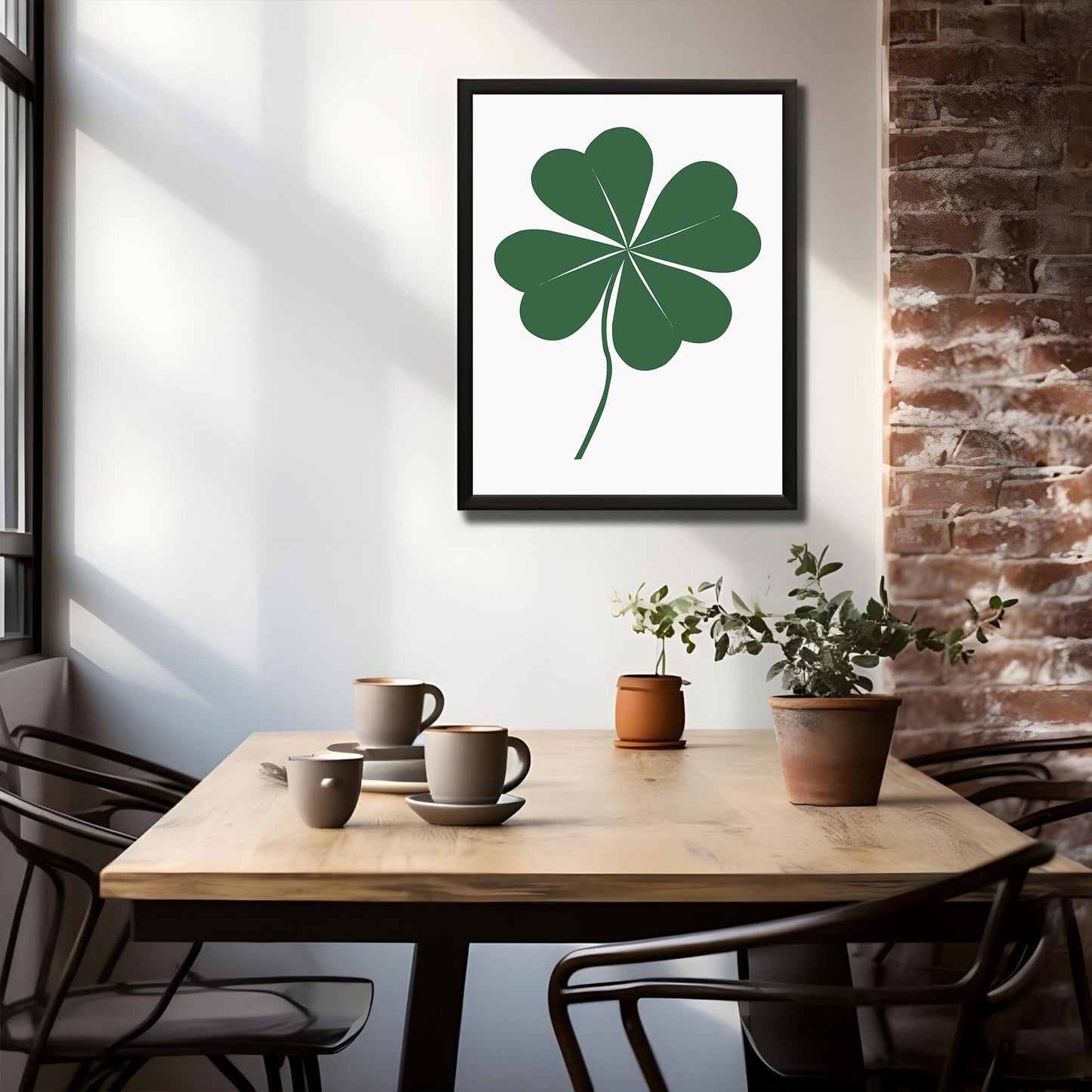 Four Leaf Clover Minimalist Art Print