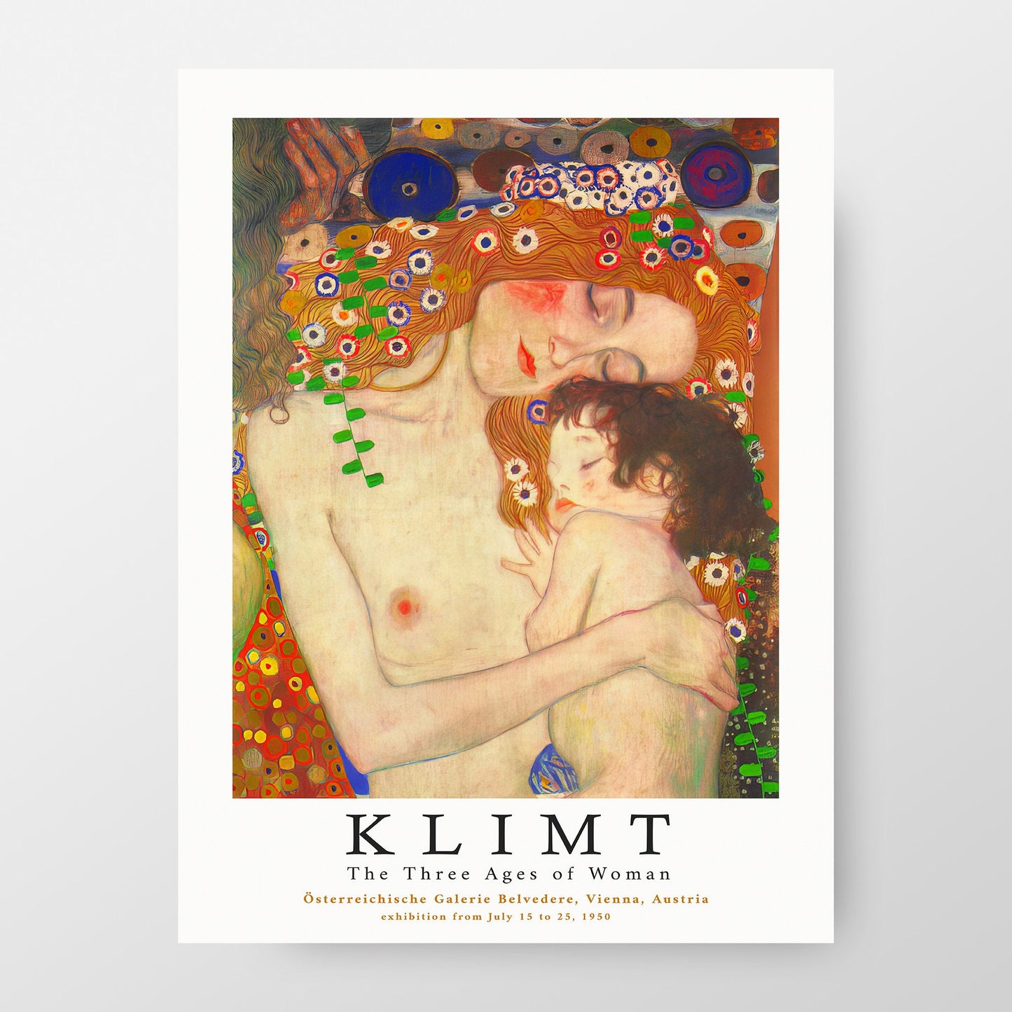 Gustav Klimt 1950 "Mother and Child" Vienna Austria Exhibition Poster