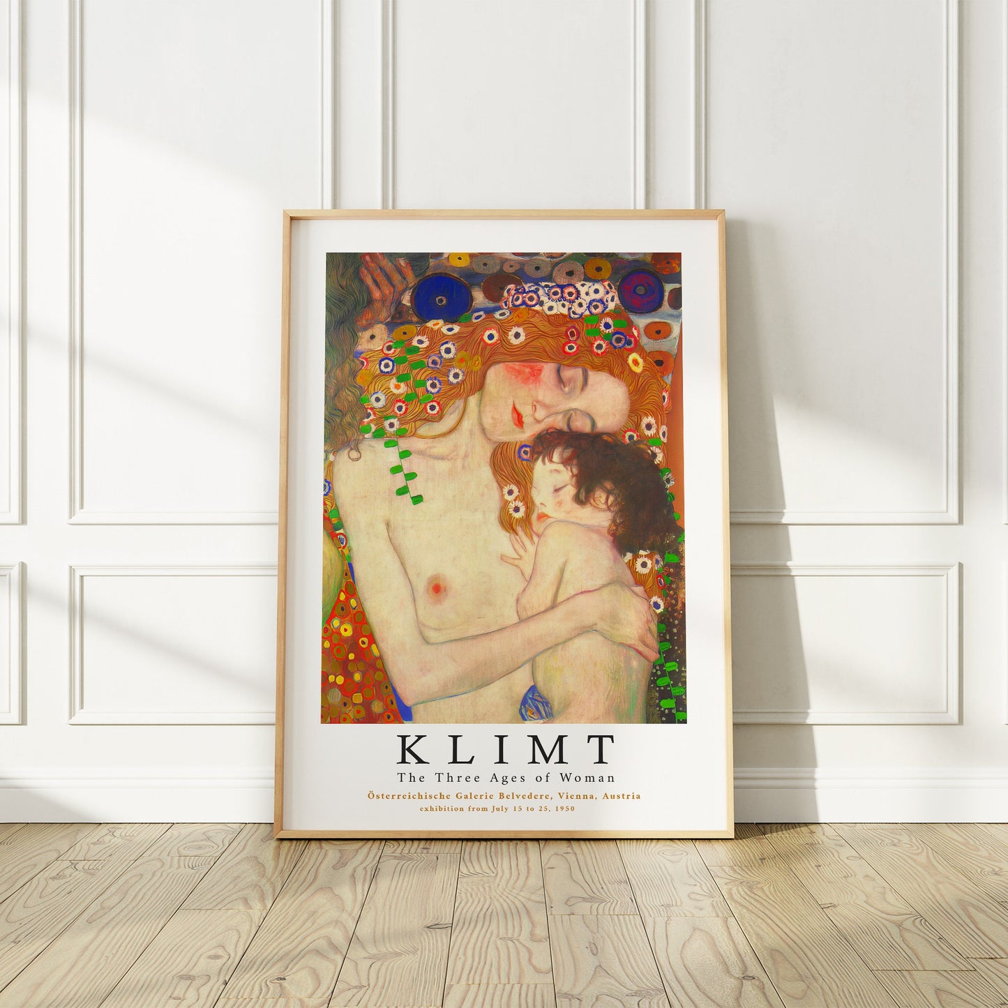 Gustav Klimt 1950 "Mother and Child" Vienna Austria Exhibition Poster