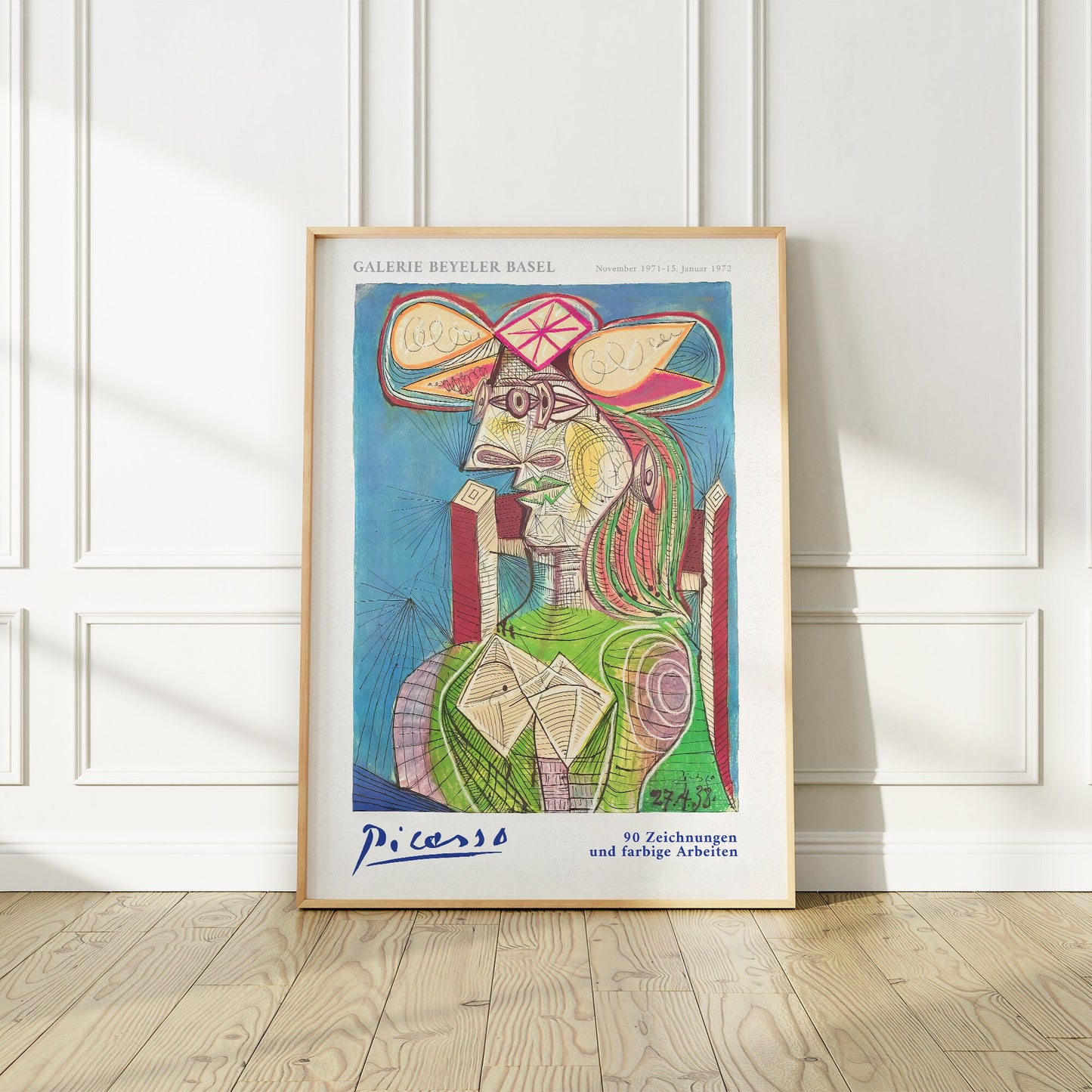 Pablo Picasso Colorful 1972 Exhibition Poster