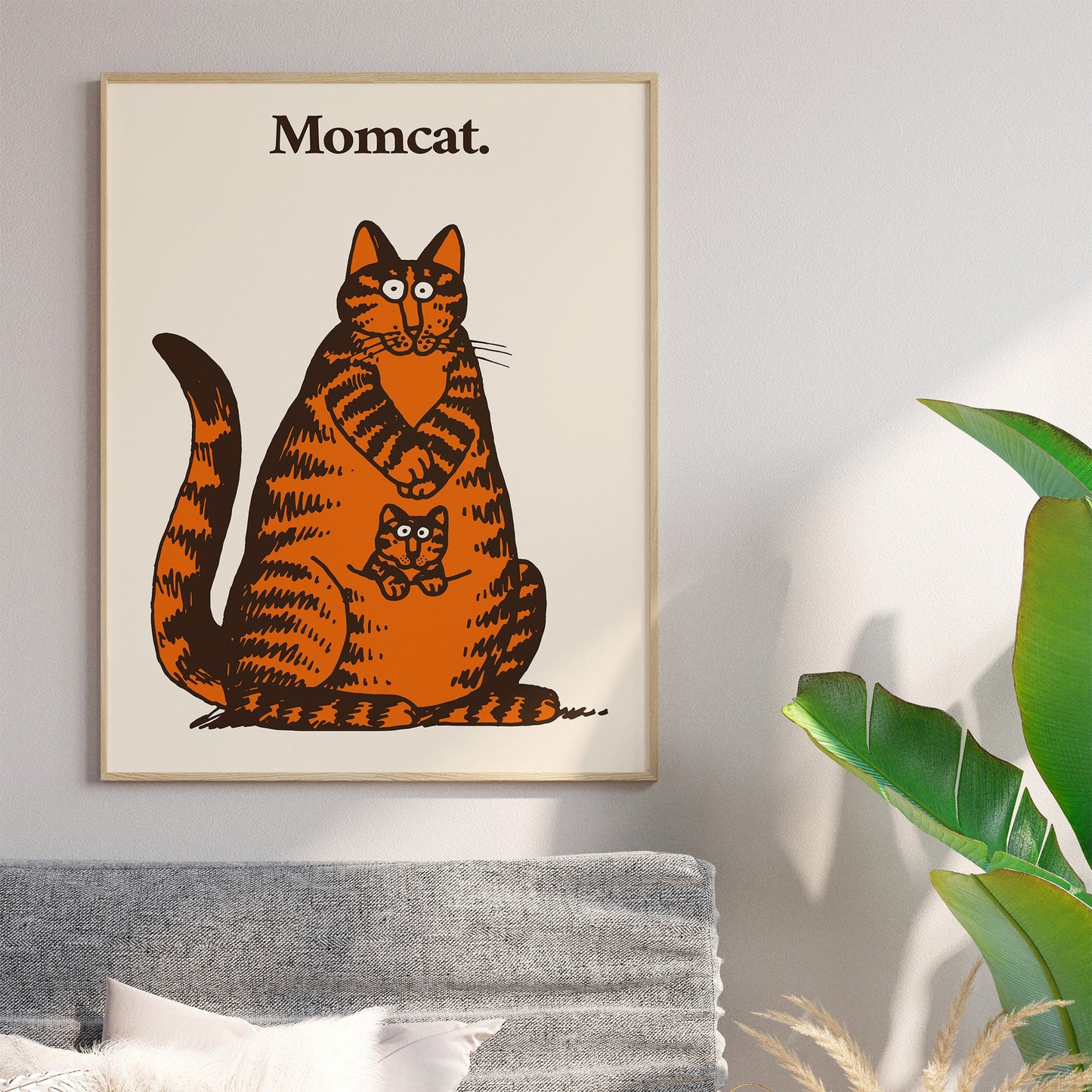 Mom Cat Art Print by Bernard Kliban, 1977