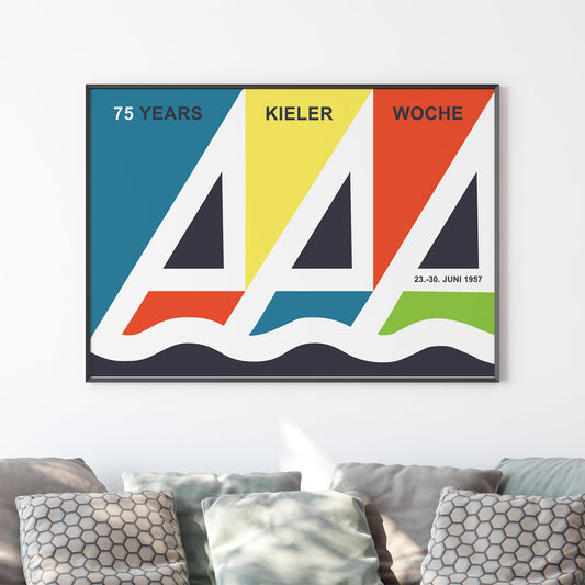 Kieler Woche 1957, The Kiel Week Sailing Event Poster