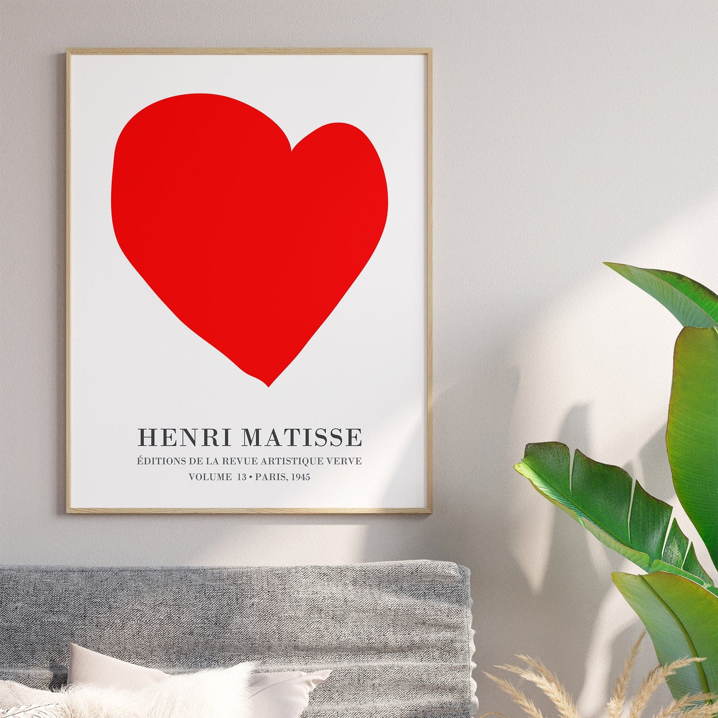 Henri Matisse 1945 "Le Coeur" Affiche d'exposition vintage