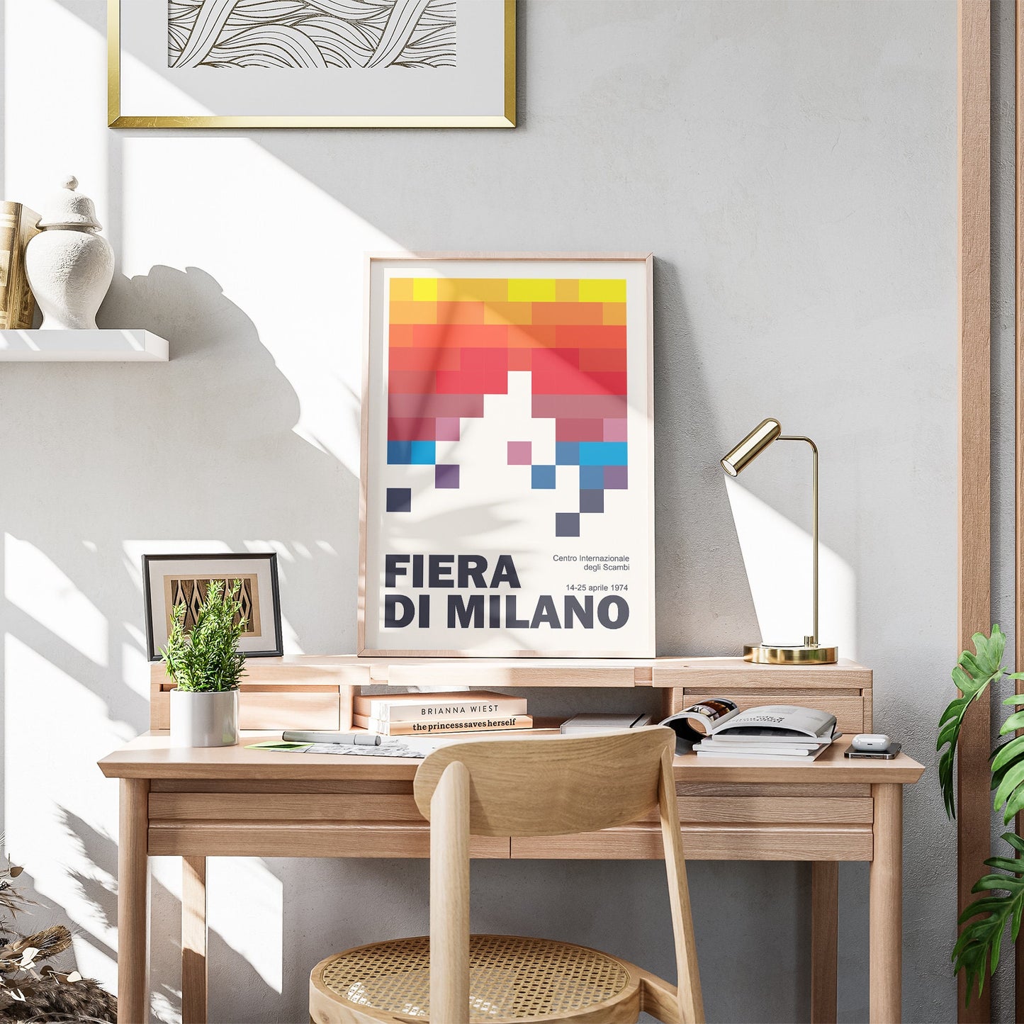 Milan 1974 "Fiera Milano" International Fair Colorful Art Print