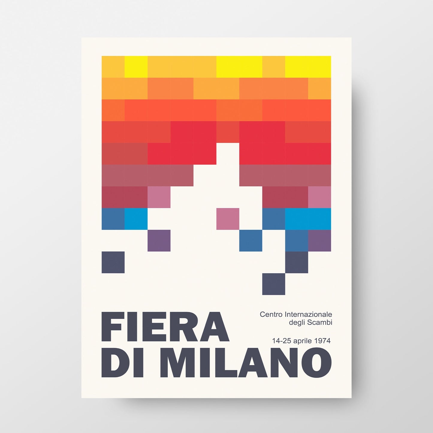 Milan 1974 "Fiera Milano" International Fair Colorful Art Print