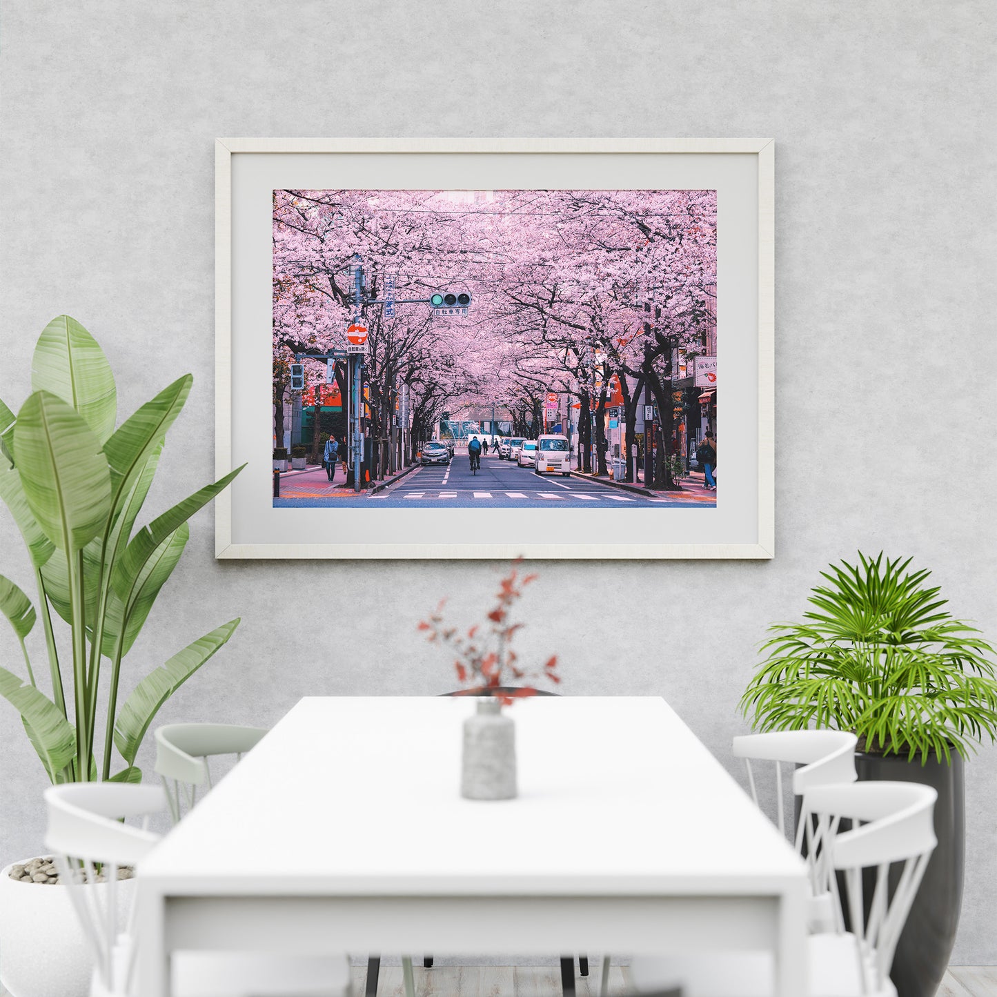 Fleurs de cerisier dans les rues de Tokyo Poster