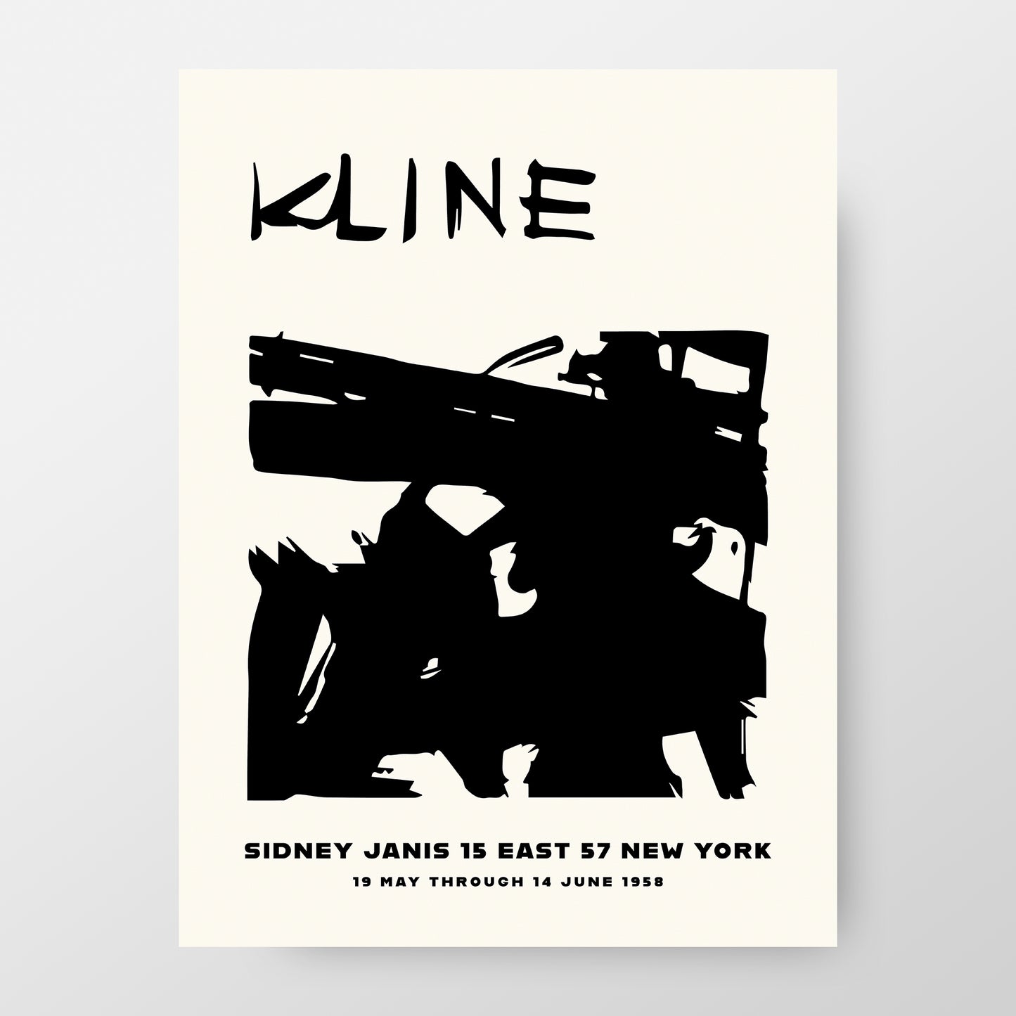 Franz Kline, 1958 Sidney Janis Gallery New York Exhibition Poster