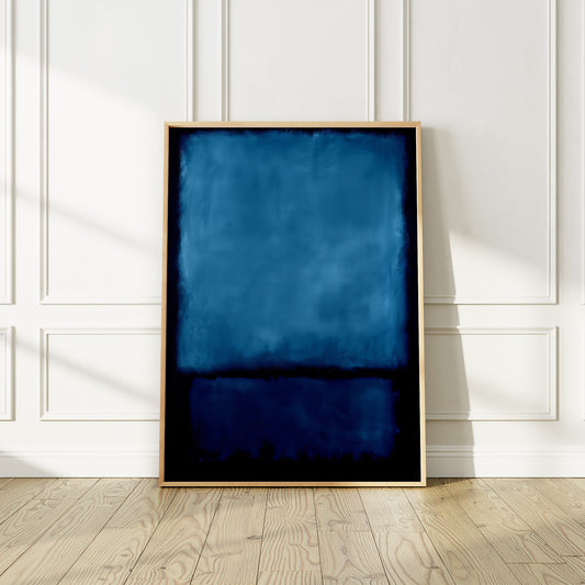 Mark Rothko Black and Blue Vibrant Art Print