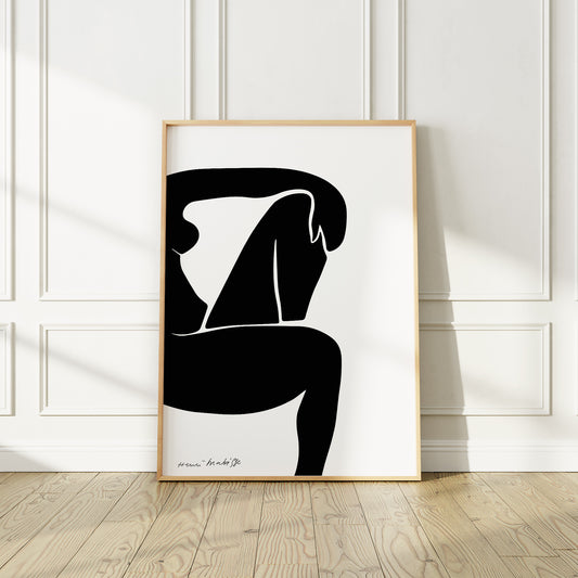 Henri Matisse "Black Woman Figure", Vibrant 1952 Art Print