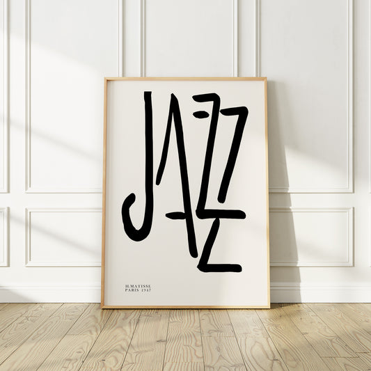 Henri Matisse "JAZZ" Black and White Art Print, Made in Paris in 1947