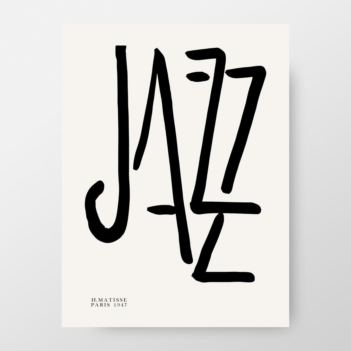 Henri Matisse "JAZZ" Black and White Art Print, Made in Paris in 1947