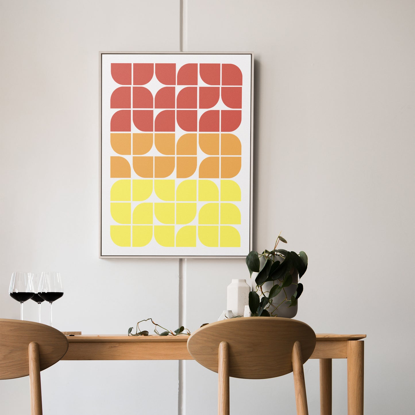 Vibrant Mid-Century Abstract Art Print