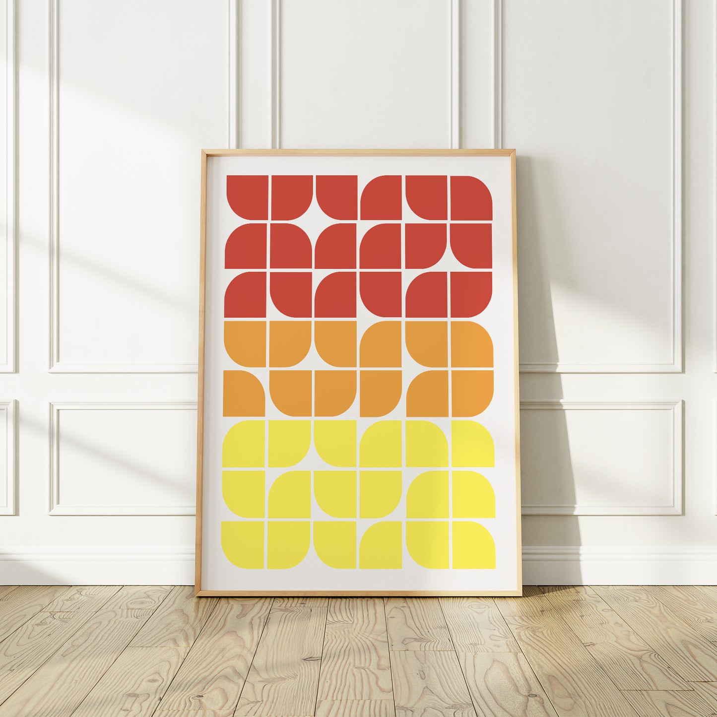 Vibrant Mid-Century Abstract Art Print