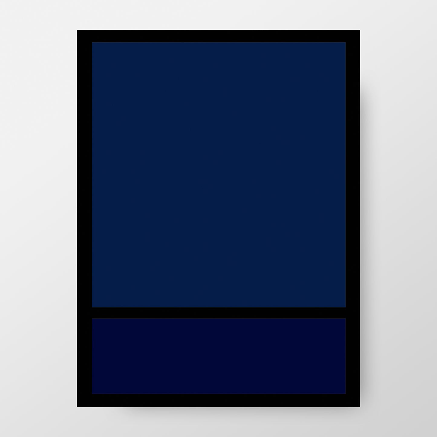 Abstract Mid-Century Modern Poster, "Vision" Blue and Black