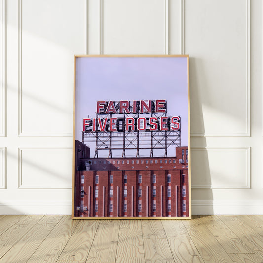 Montreal Iconic "Farine Five roses" neon Photography Print
