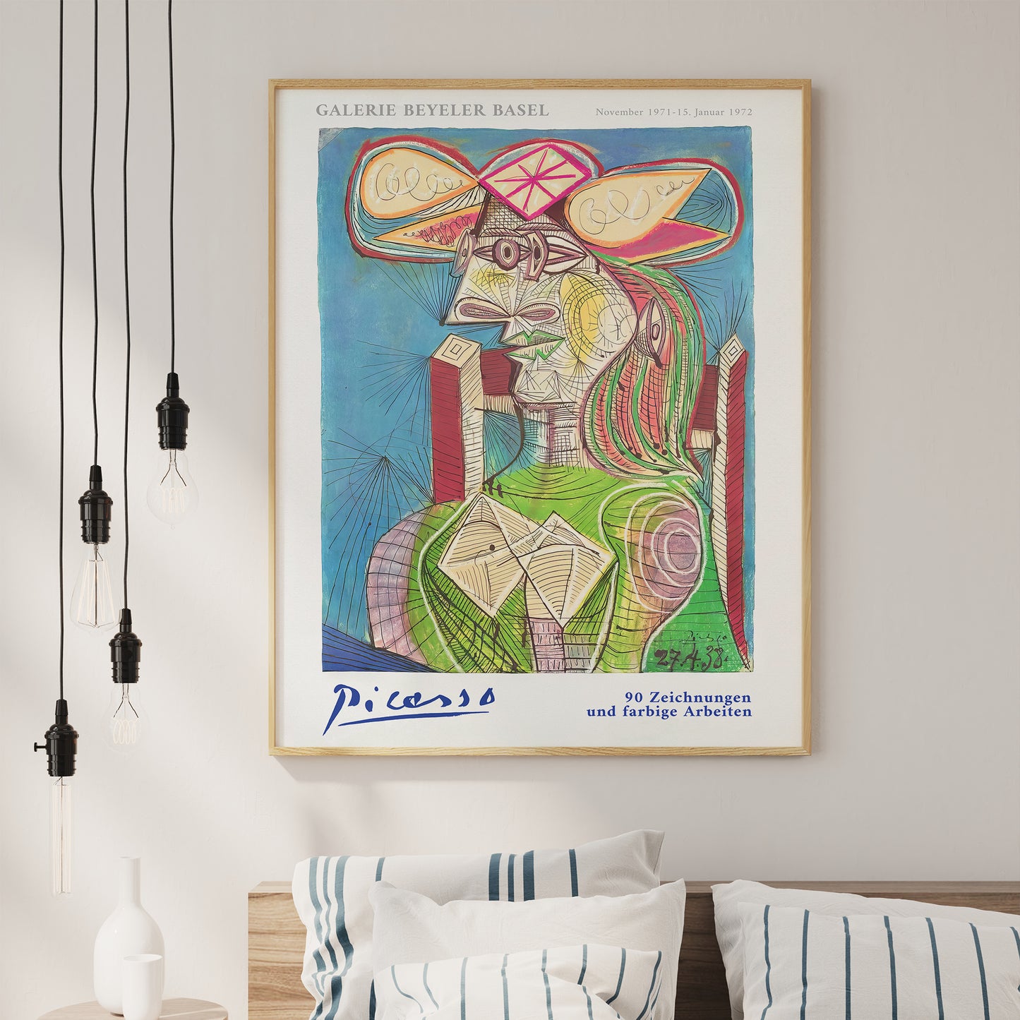 Pablo Picasso Colorful 1972 Exhibition Poster