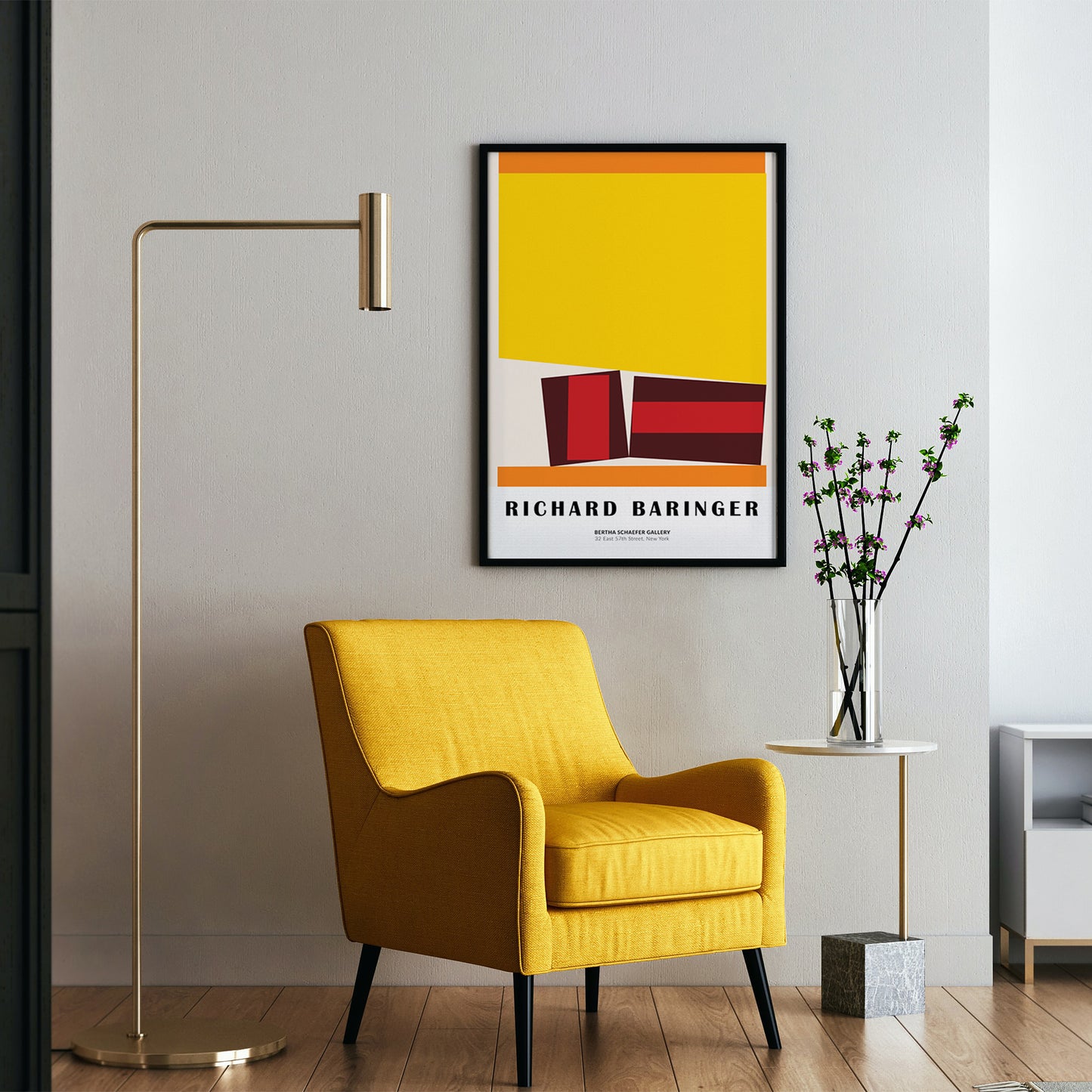 Richard Baringer Vibrant New York Exhibition Poster