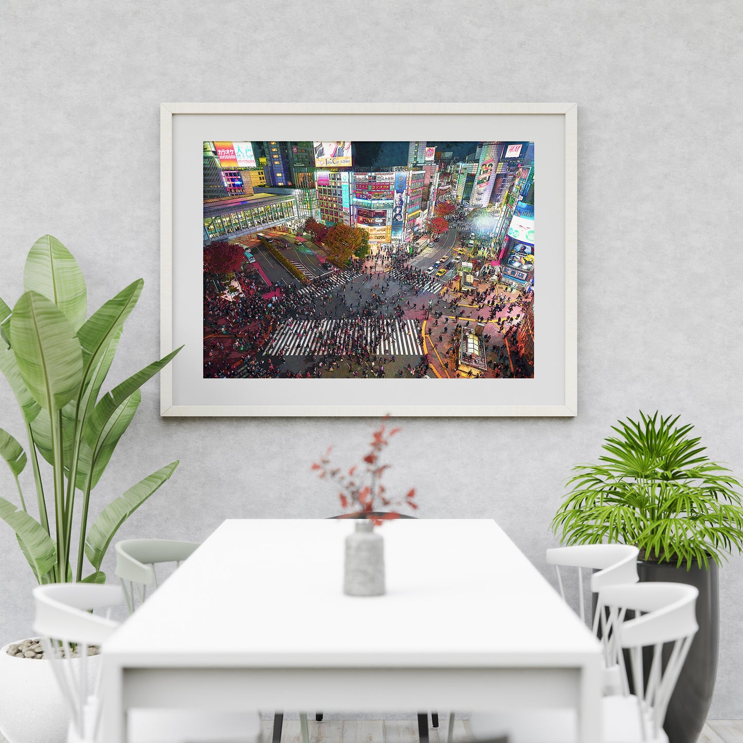 Tokyo Japan Shibuya Crossing Photo to Painting Art Print