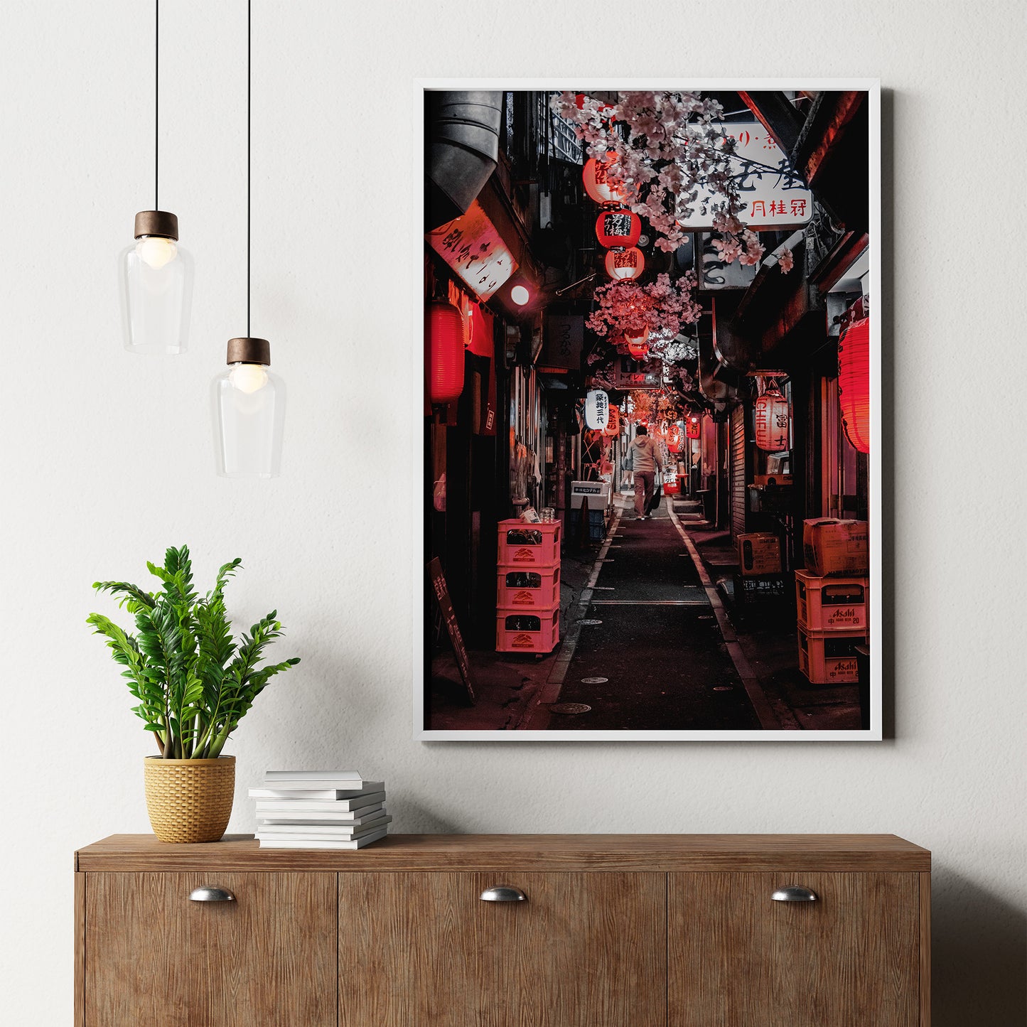 Japan Tokyo Golden Gai Poster, Vibrant Small Bars Alley Photography