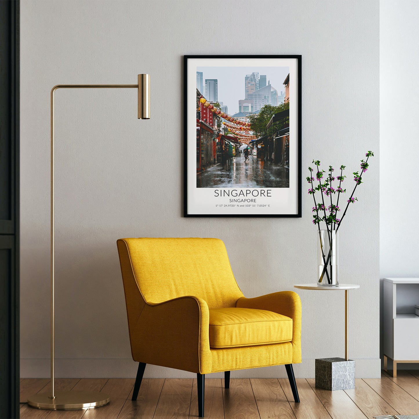 Affiche de photographie de rue de Singapour