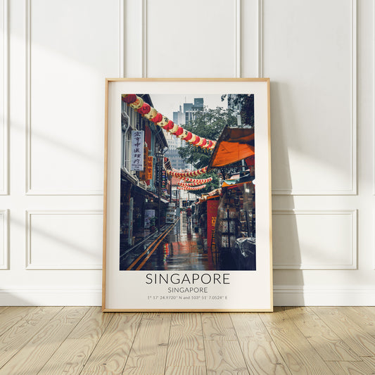 Rainy Day in Singapore  Photography Travel Poster