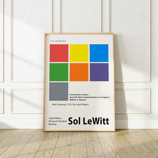 Sol Lewitt Exhibition Poster, 2015 "Seven Basic Colors"