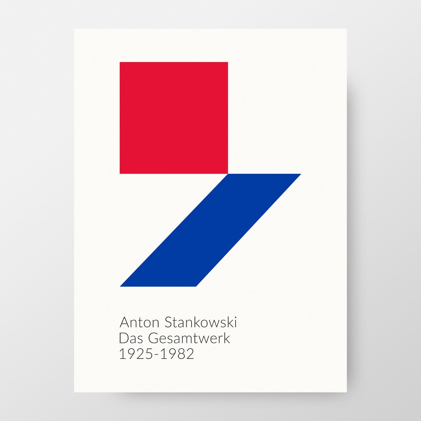 Anton Stankowski 1982 Poster, "Das Gesamtwerk", International Design