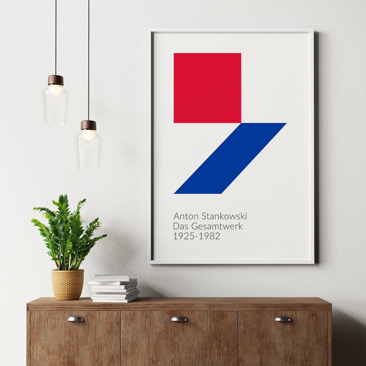 Anton Stankowski 1982 Poster, "Das Gesamtwerk", International Design