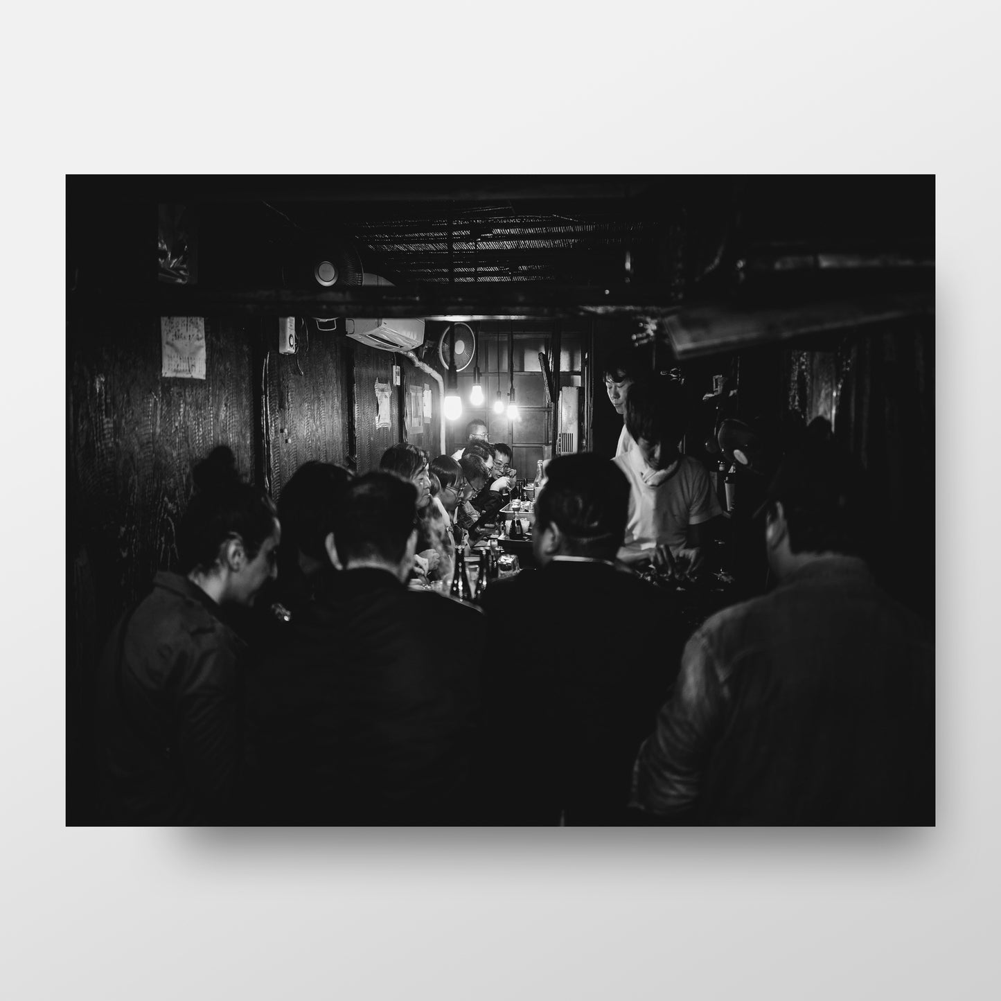 Japan Tokyo Small Bar Poster, Isakaya Black and white Photography