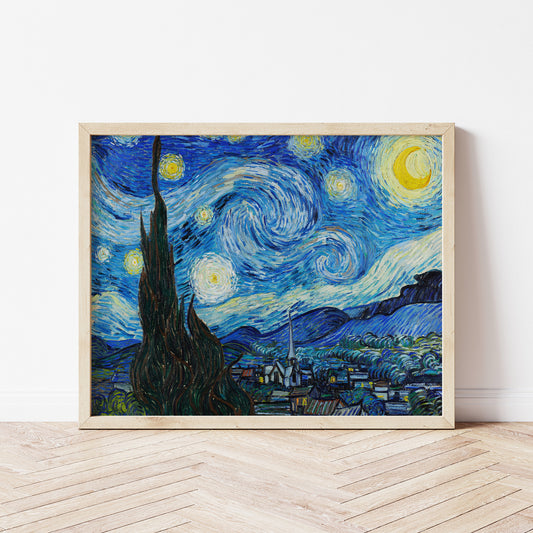 Vincent Van Gogh, The Starry Night, Enhanced Reproduction Art Print