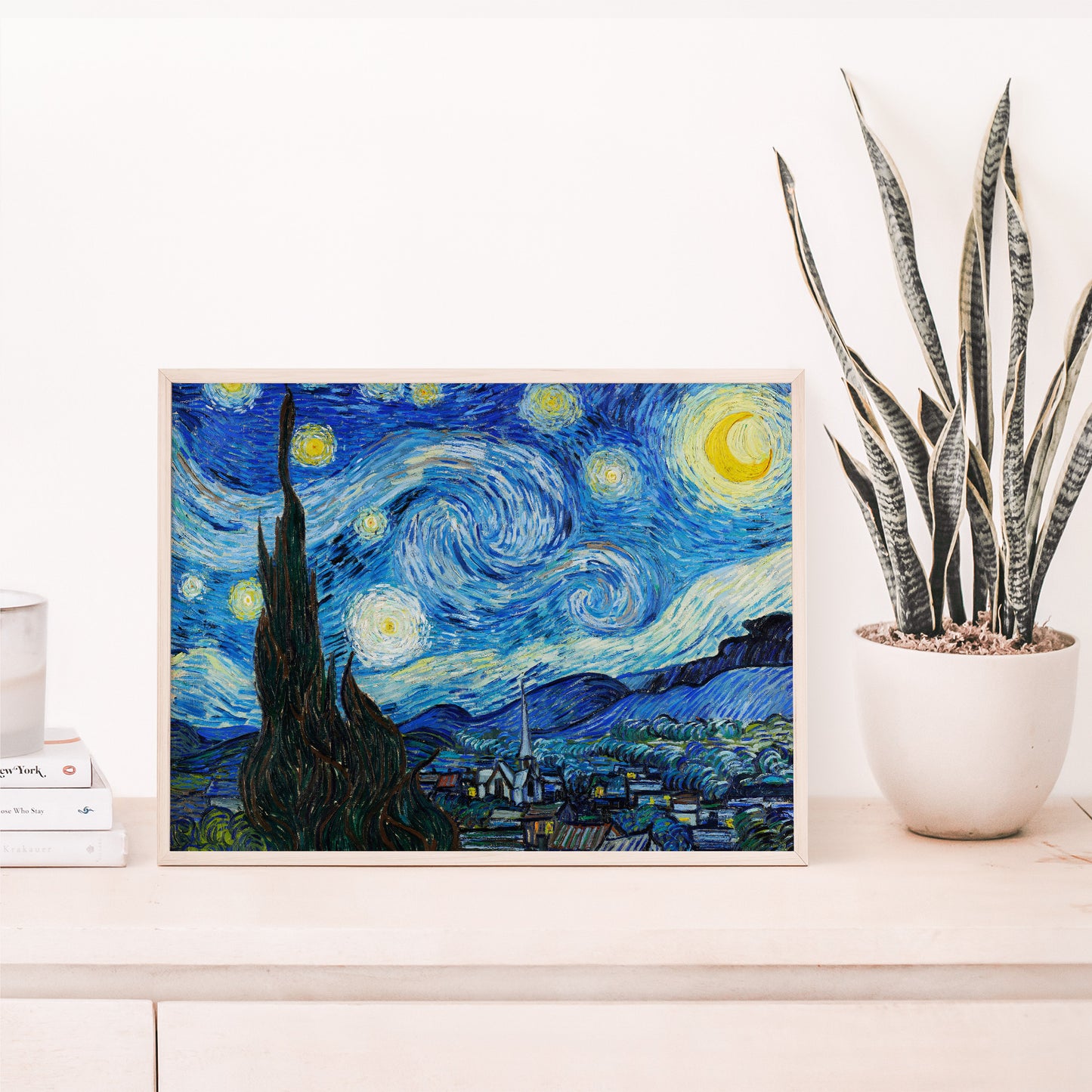 Vincent Van Gogh, The Starry Night, Enhanced Reproduction Art Print
