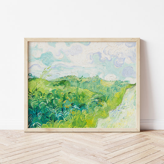 Vincent Van Gogh, Wheat Fields, Enhanced Reproduction Art Print