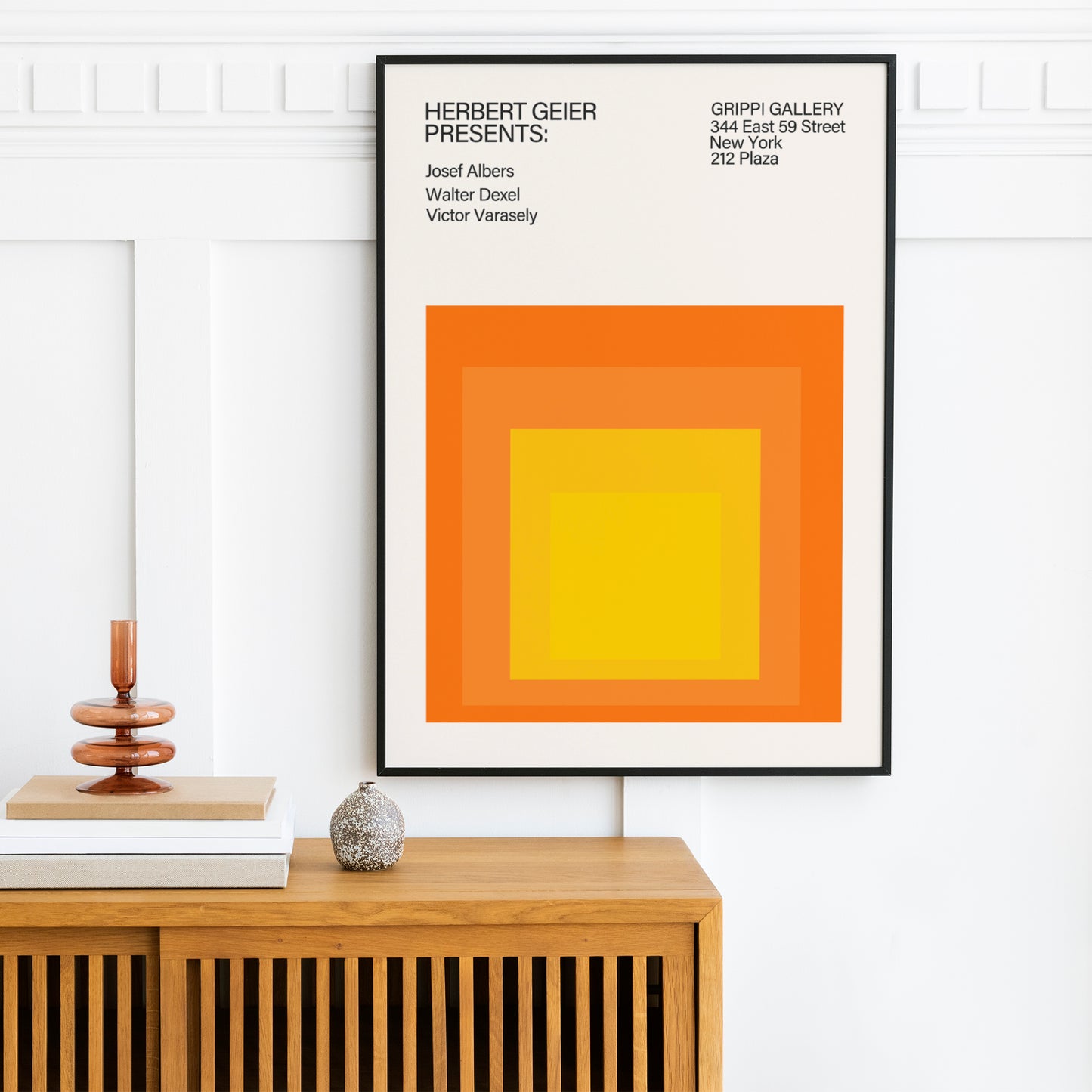 Intersections of Color, 1971 Exhibition Poster with Josef Albers, Walter Dexel, Victor Vasarely