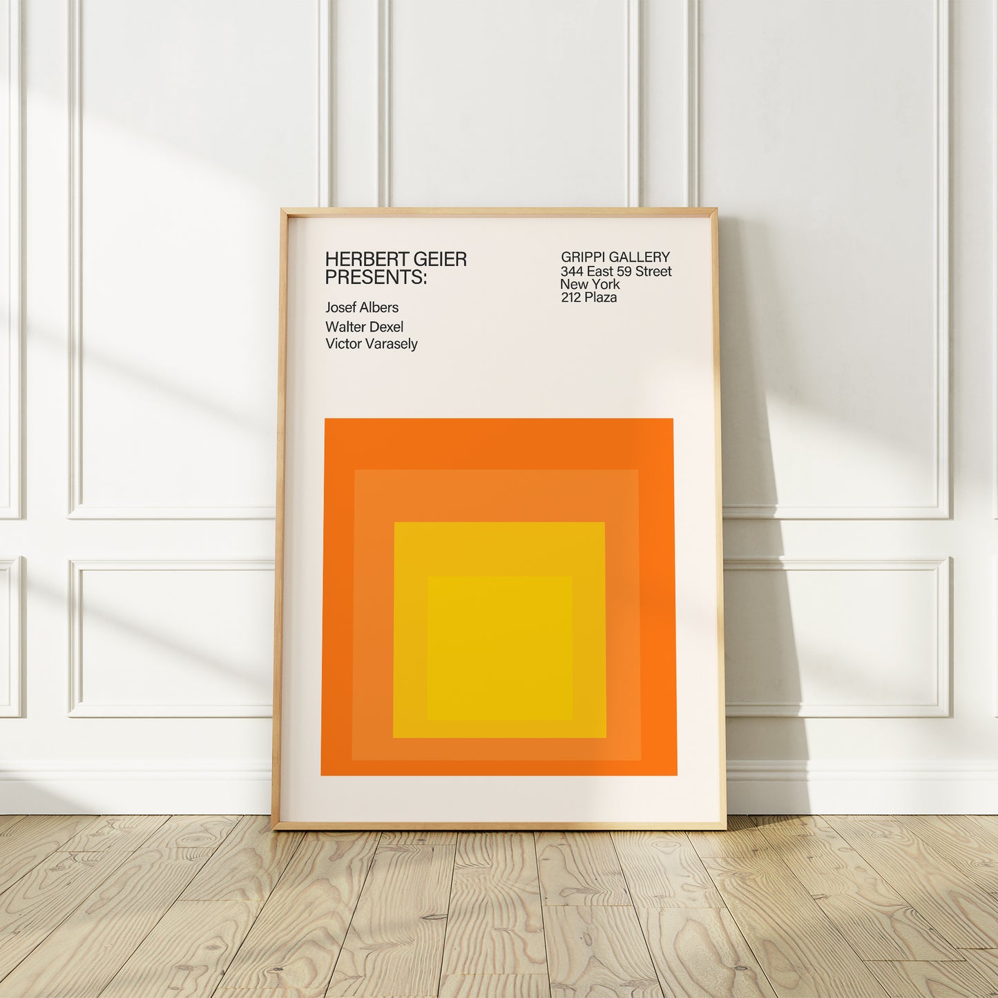 Intersections of Color, 1971 Exhibition Poster with Josef Albers, Walter Dexel, Victor Vasarely