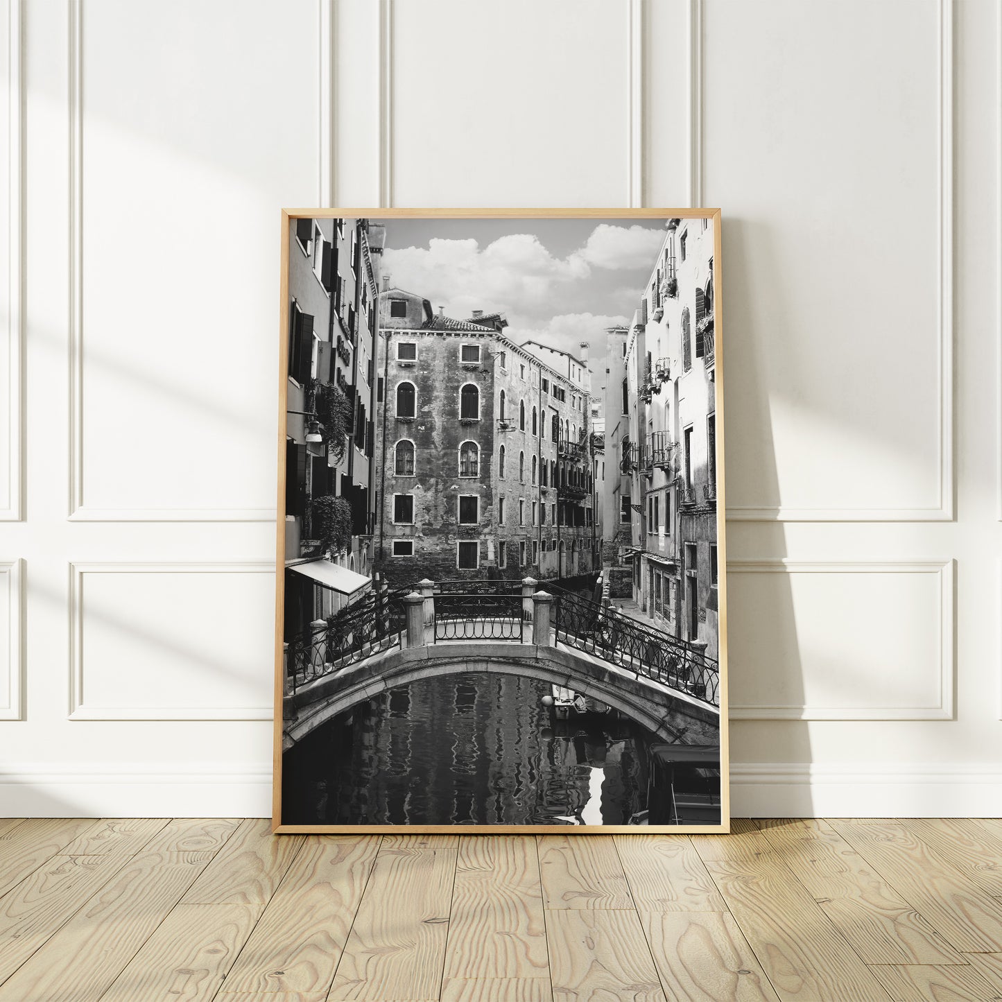 Venice Italy Scene | Black And White Photography Print