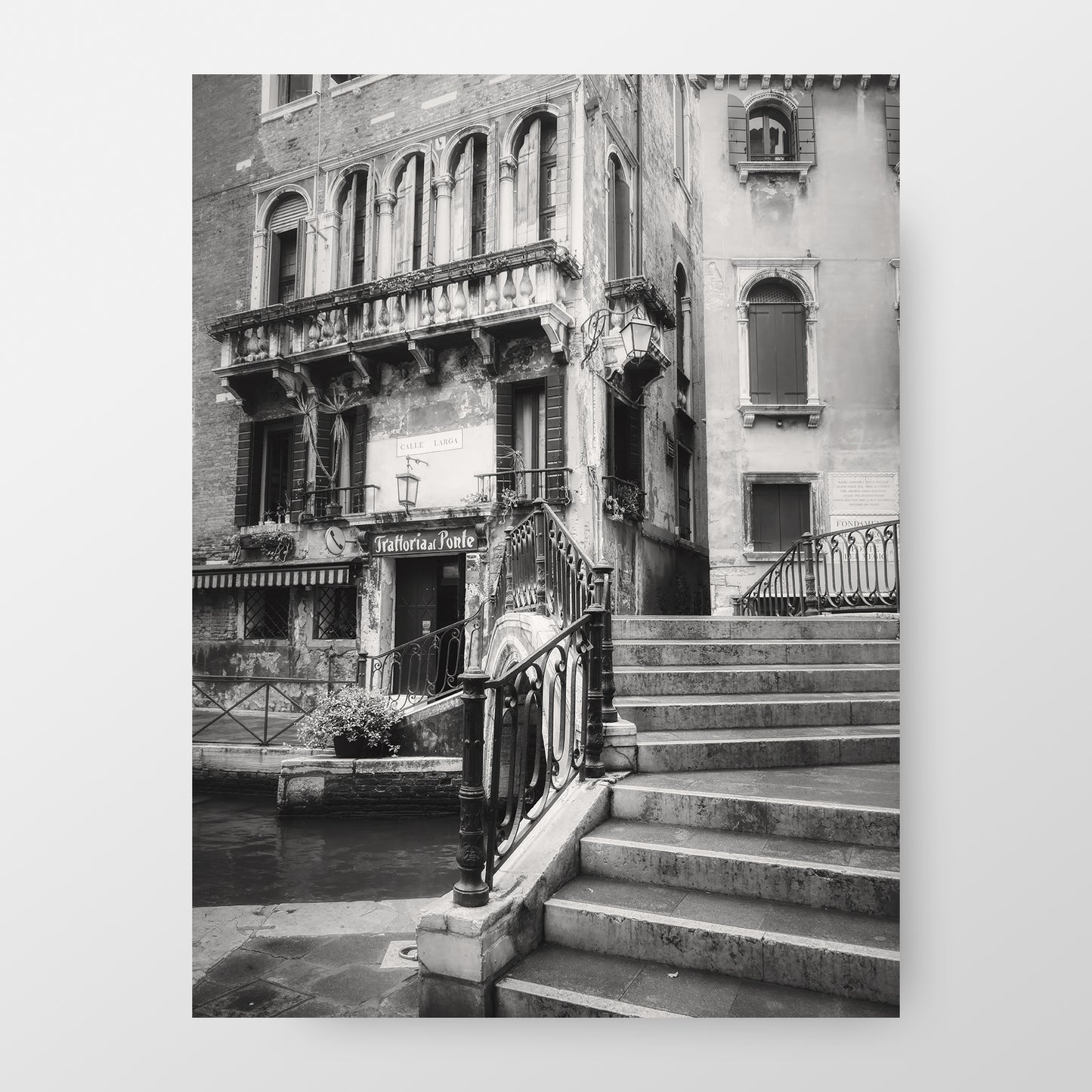 Venice Italy Beautiful Scene | Black And White Photography Print