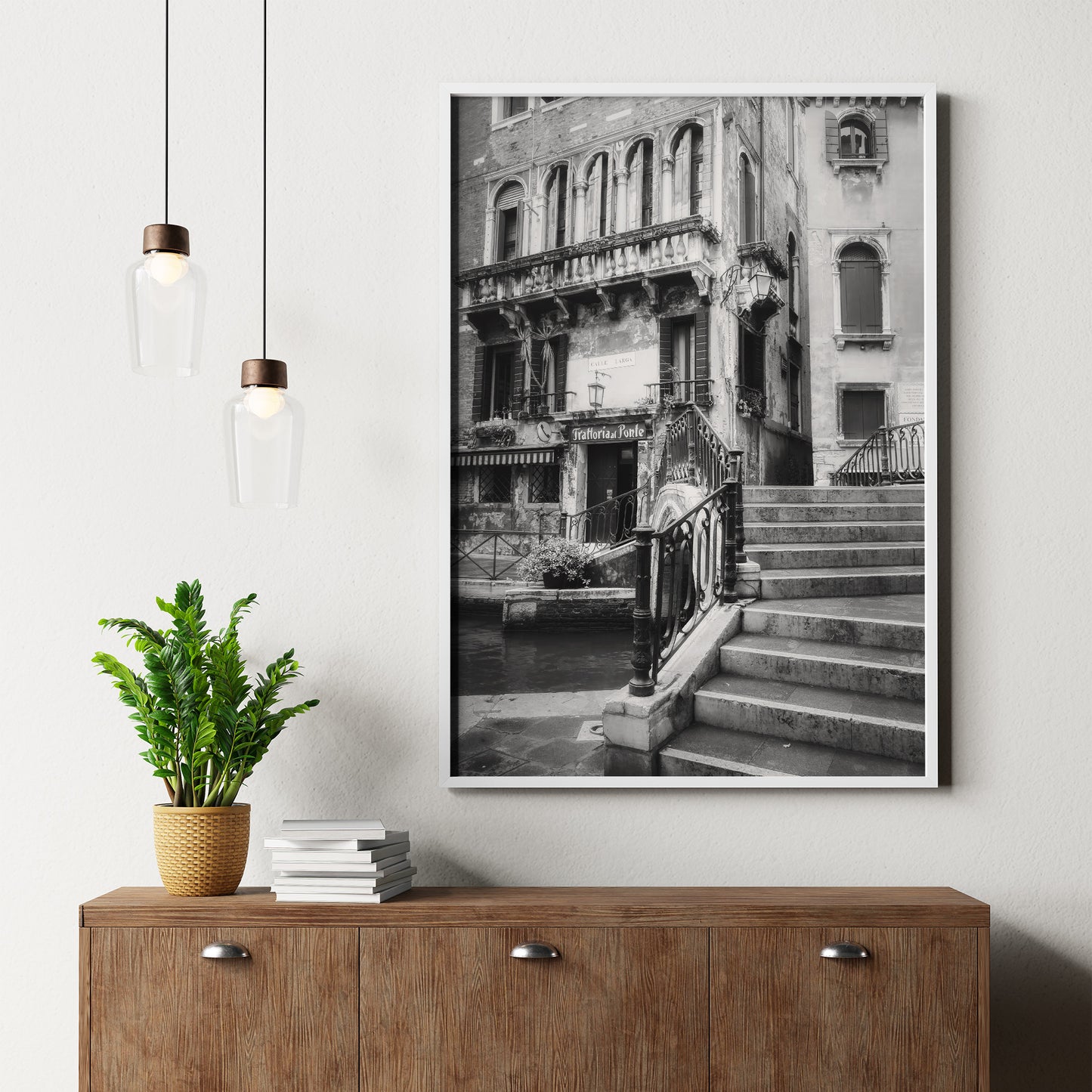 Venice Italy Beautiful Scene | Black And White Photography Print